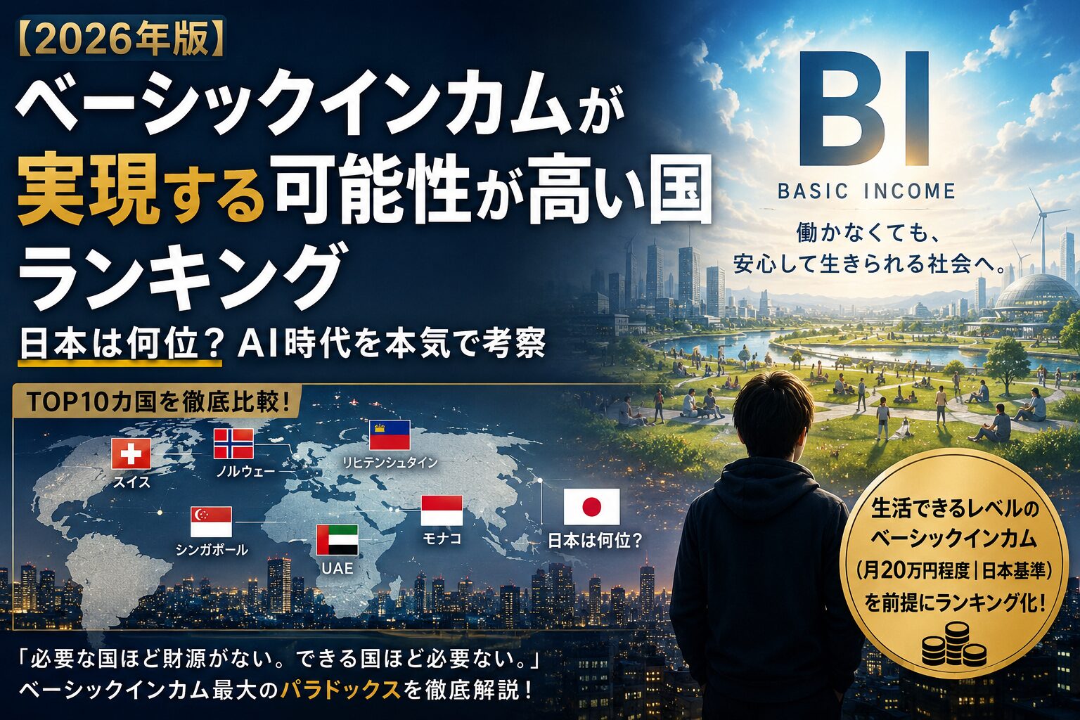 ベーシックインカムが実現可能な国ランキング